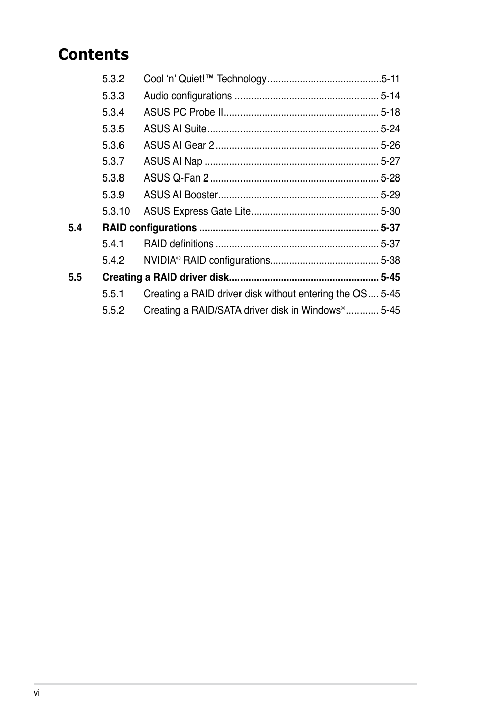 Asus M3N-H HDMI User Manual | Page 6 / 152