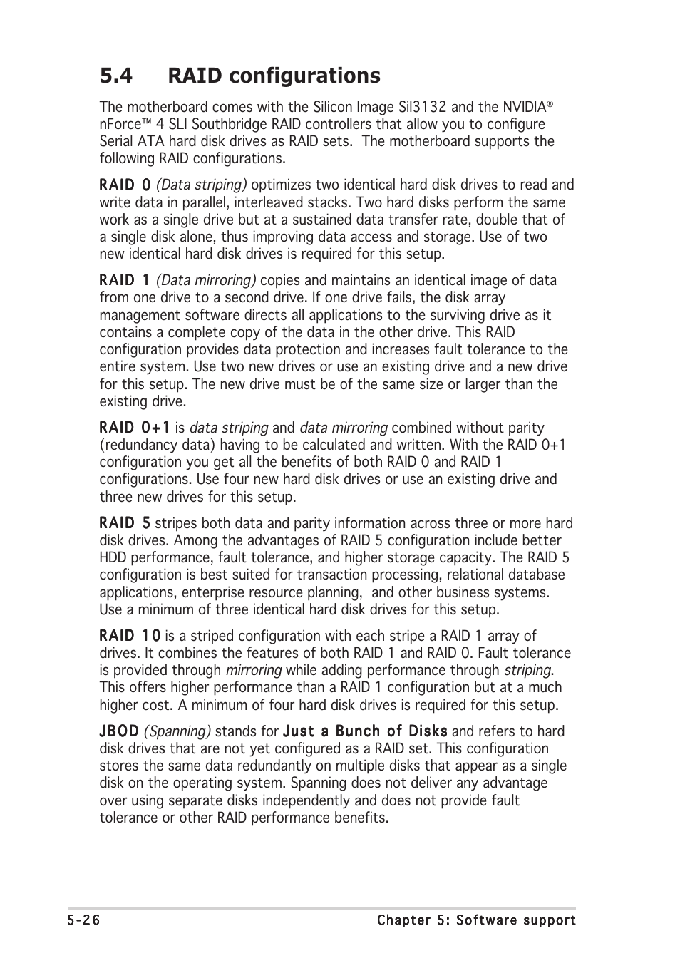 4 raid configurations | Asus P5N32-SLI Deluxe User Manual | Page 146 / 178