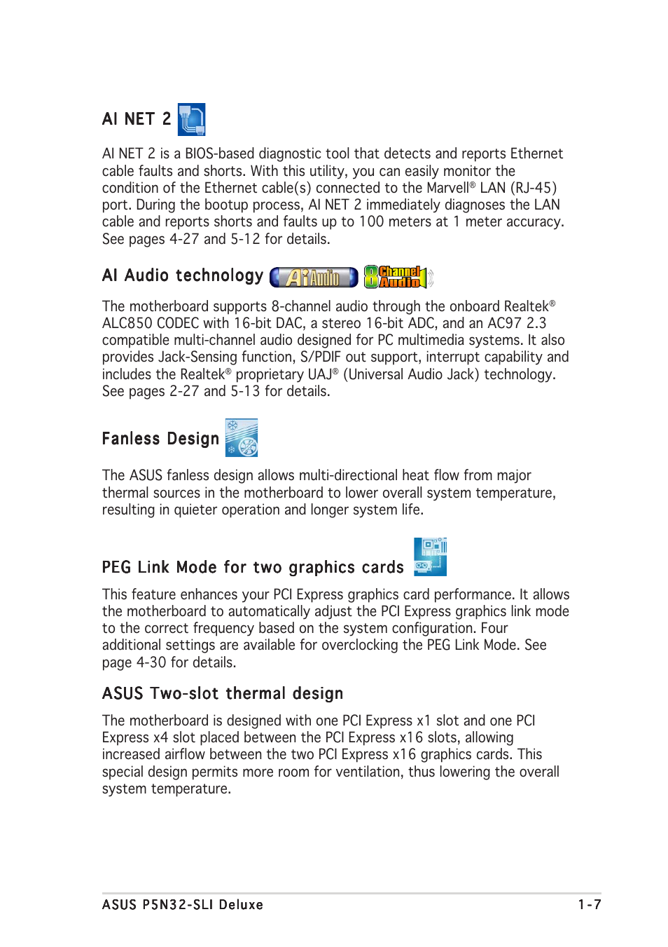 Asus P5N32-SLI Deluxe User Manual | Page 23 / 178