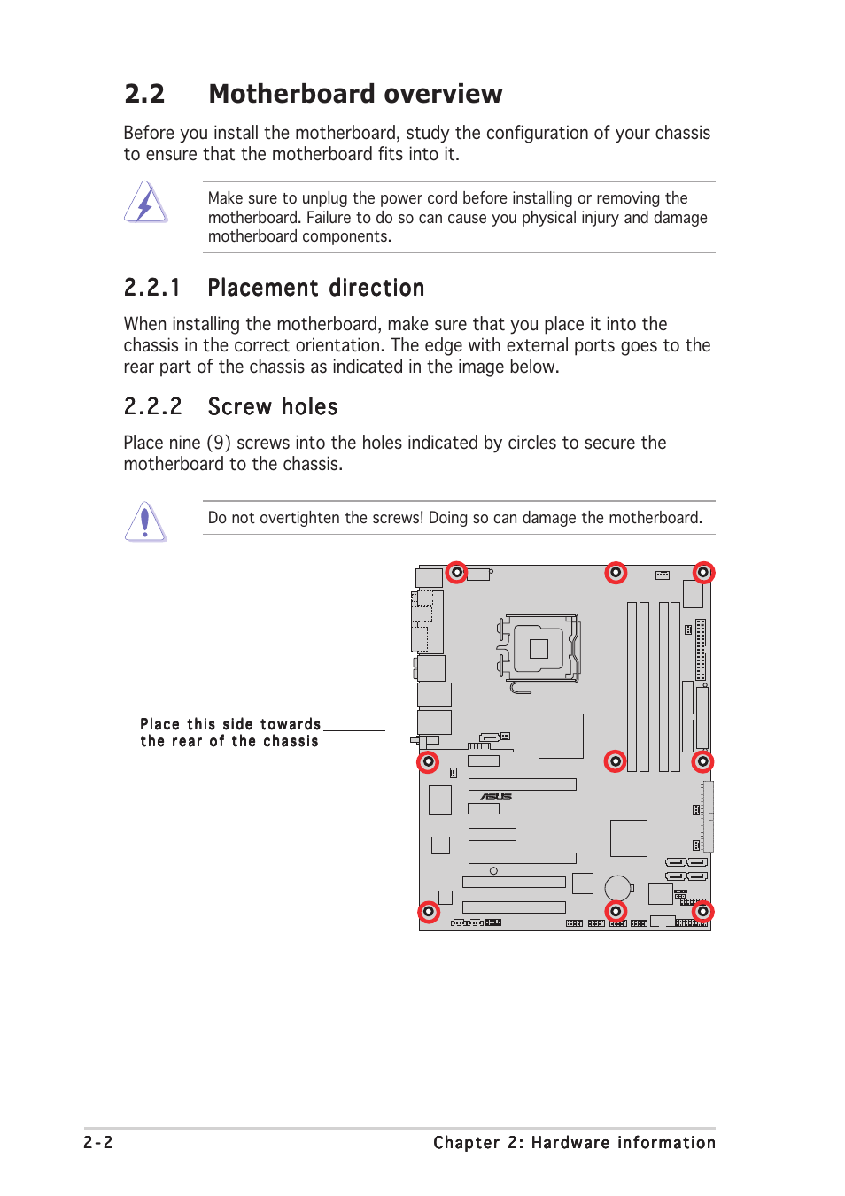 2 motherboard overview | Asus P5N32-SLI Deluxe User Manual | Page 28 / 178