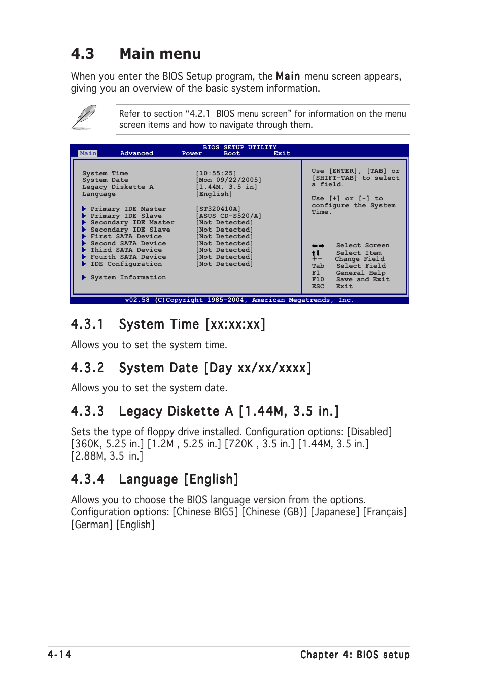 3 main menu | Asus P5N32-SLI Deluxe User Manual | Page 88 / 178