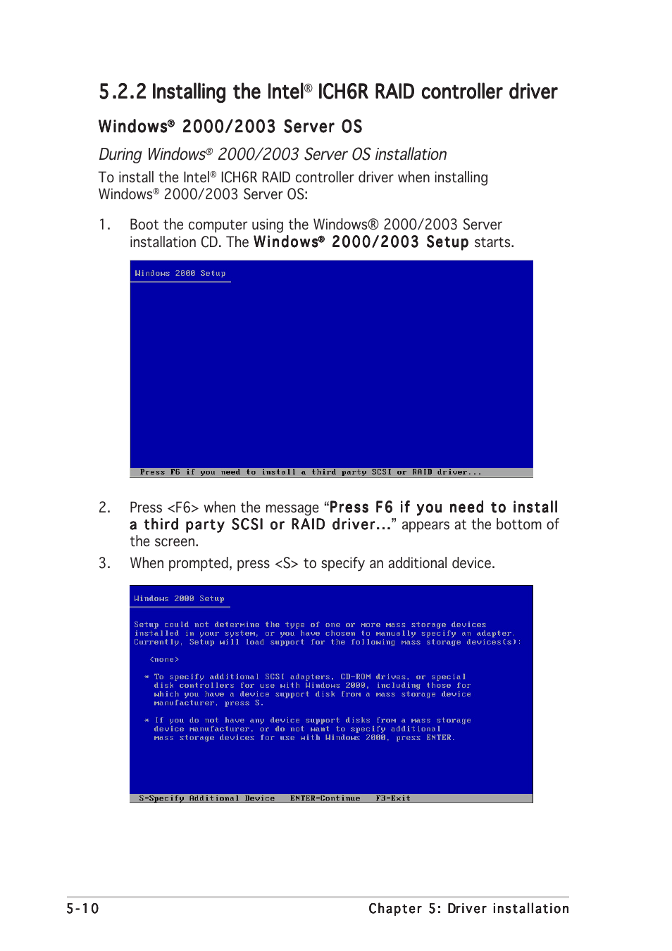Ich6r raid controller driver | Asus P5CR-L(S) User Manual | Page 112 / 128