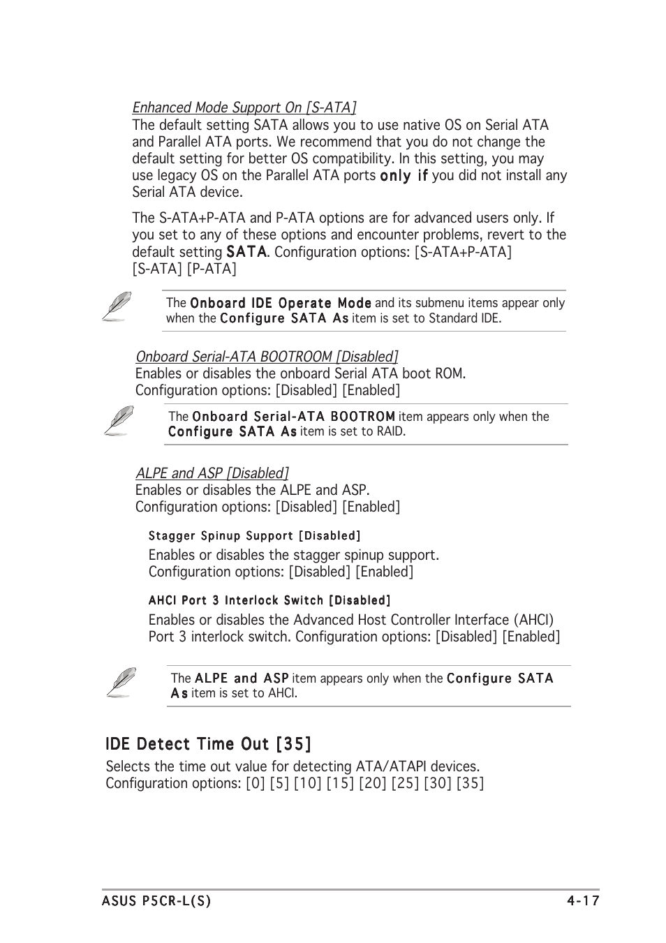 Ide detect time out [35 | Asus P5CR-L(S) User Manual | Page 79 / 128