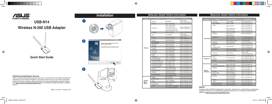 Asus USB-N14 User Manual | 2 pages