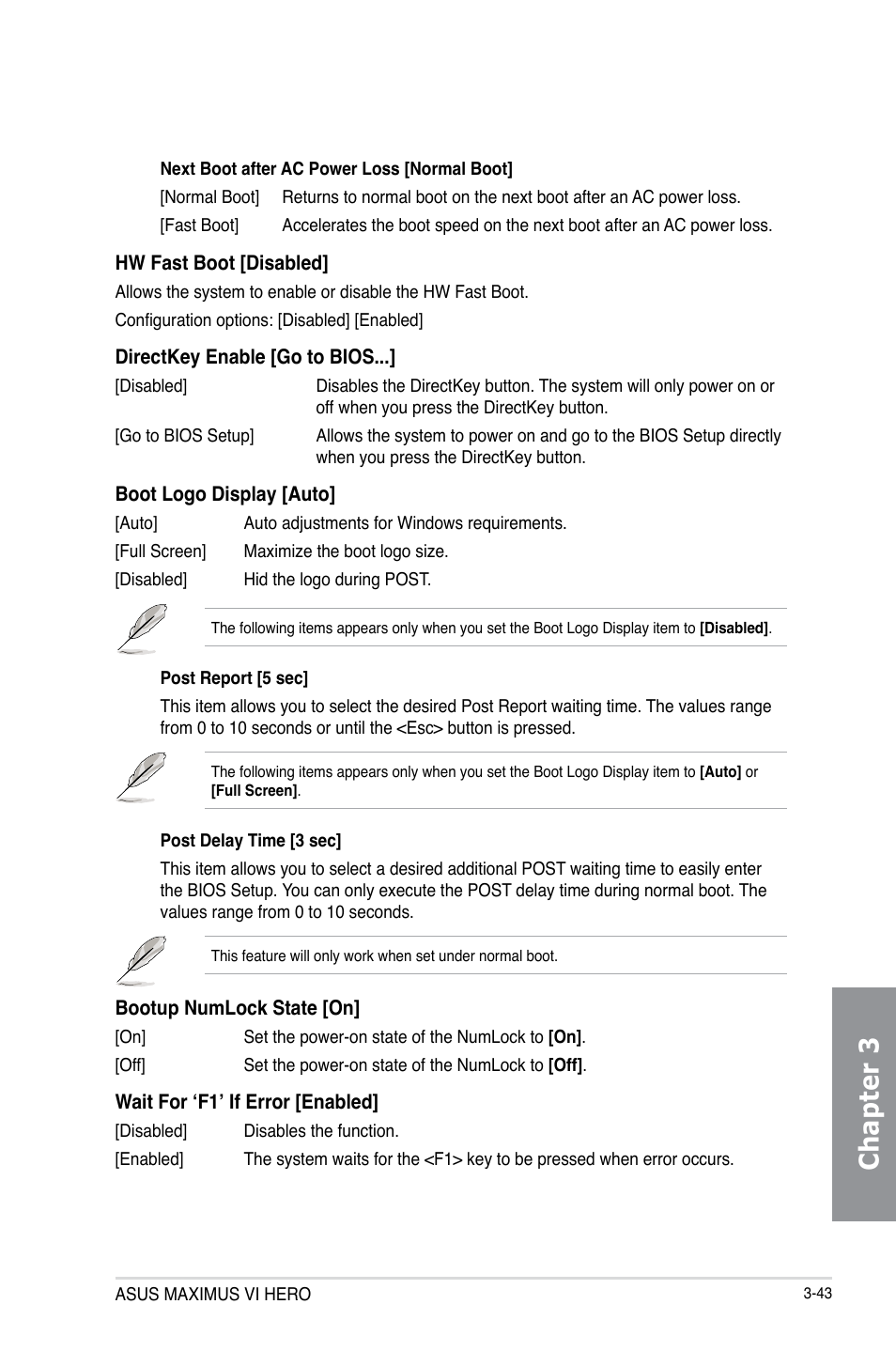 Chapter 3 | Asus MAXIMUS VI HERO User Manual | Page 121 / 176