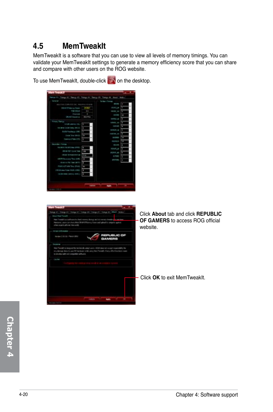 8 audio configurations, Audio configurations, Chapter 4 4.5 memtweakit | Asus MAXIMUS VI HERO User Manual | Page 156 / 176