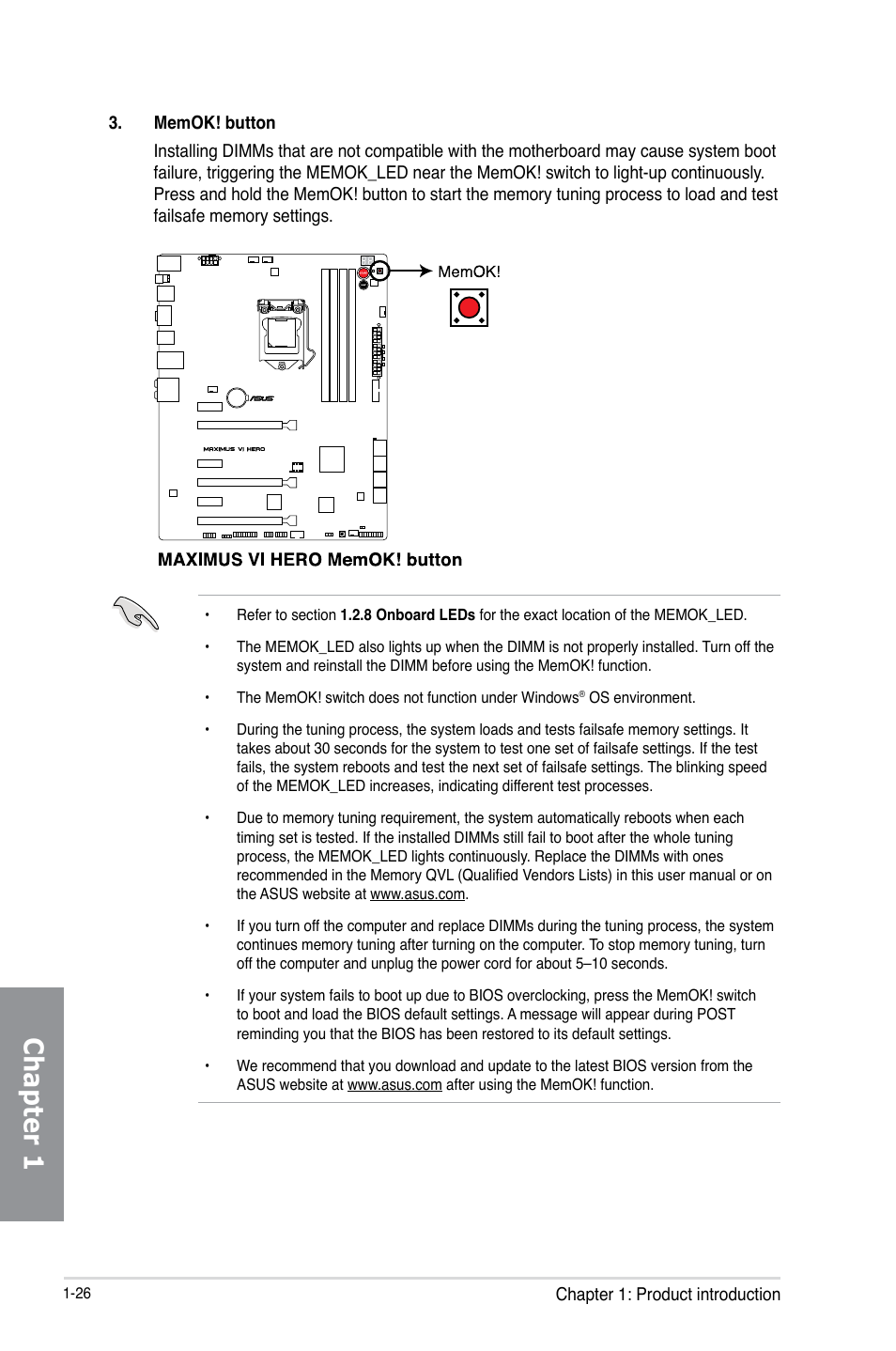 Chapter 1 | Asus MAXIMUS VI HERO User Manual | Page 40 / 176