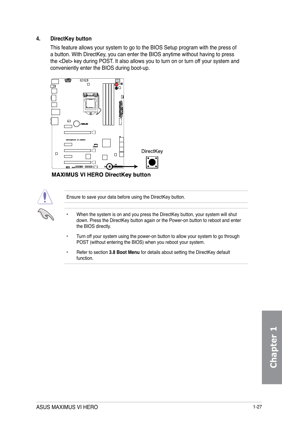 Chapter 1 | Asus MAXIMUS VI HERO User Manual | Page 41 / 176