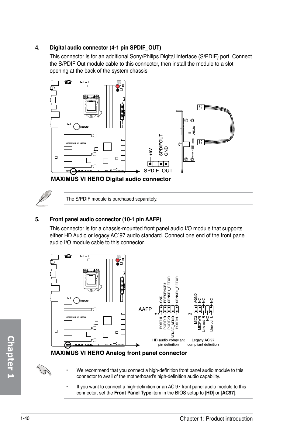 Chapter 1 | Asus MAXIMUS VI HERO User Manual | Page 54 / 176