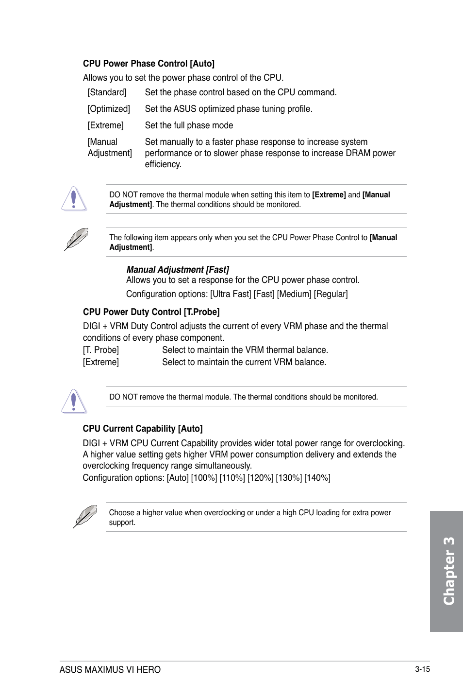 Chapter 3 | Asus MAXIMUS VI HERO User Manual | Page 93 / 176