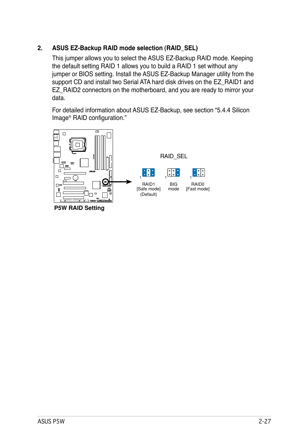 Raid configuration | Asus P5W User Manual | Page 53 / 210