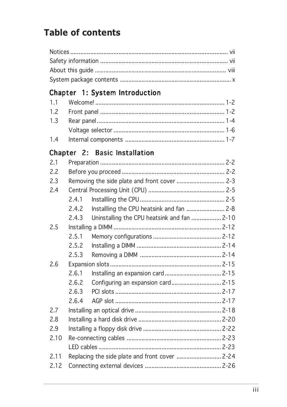 Asus Vintage PE1 User Manual | Page 3 / 84