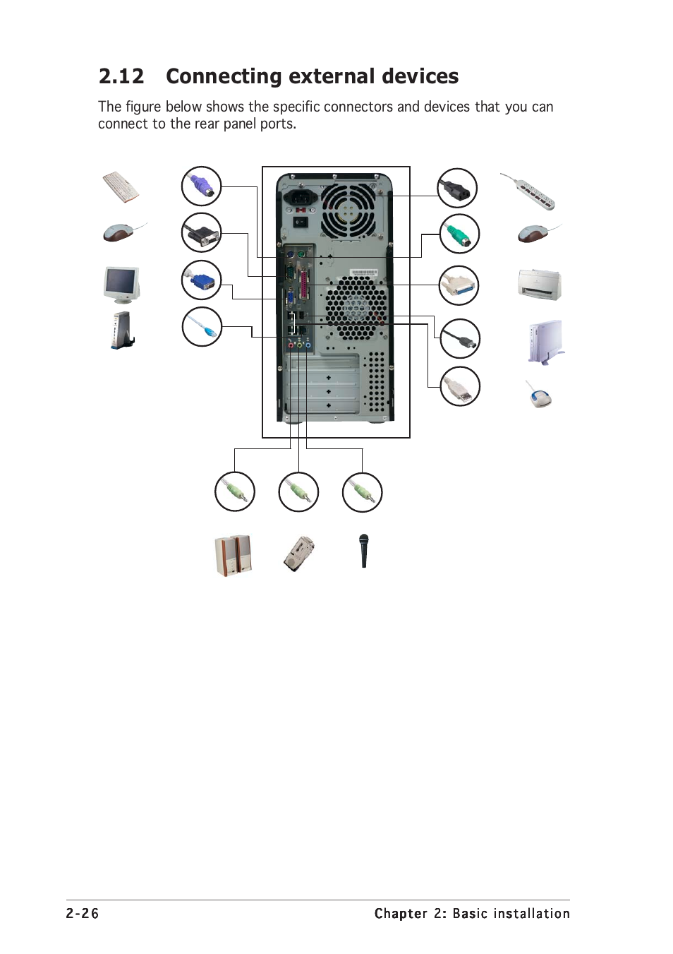 12 connecting external devices | Asus Vintage PE1 User Manual | Page 30 / 84