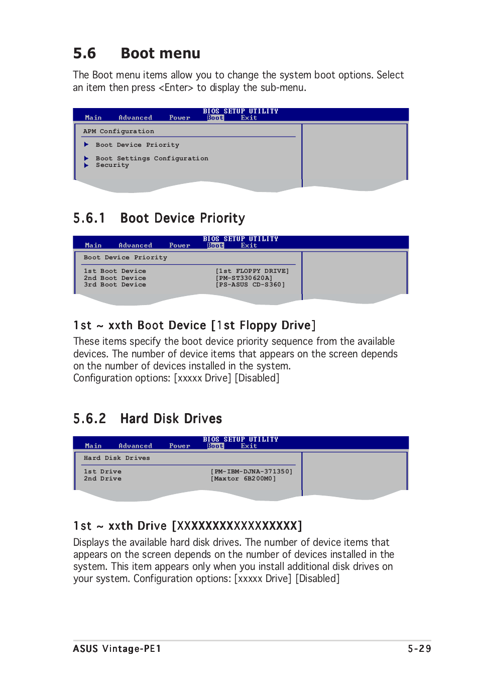 6 boot menu | Asus Vintage PE1 User Manual | Page 79 / 84