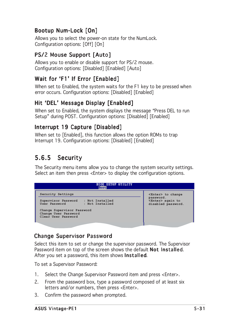 5 security security security security security | Asus Vintage PE1 User Manual | Page 81 / 84