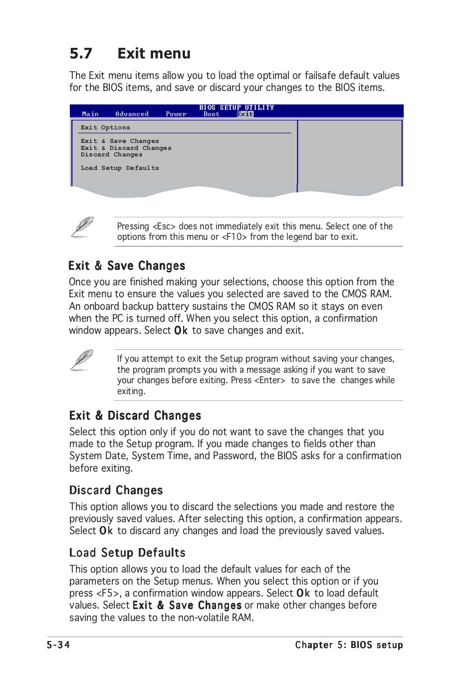 7 exit menu | Asus Vintage PE1 User Manual | Page 84 / 84