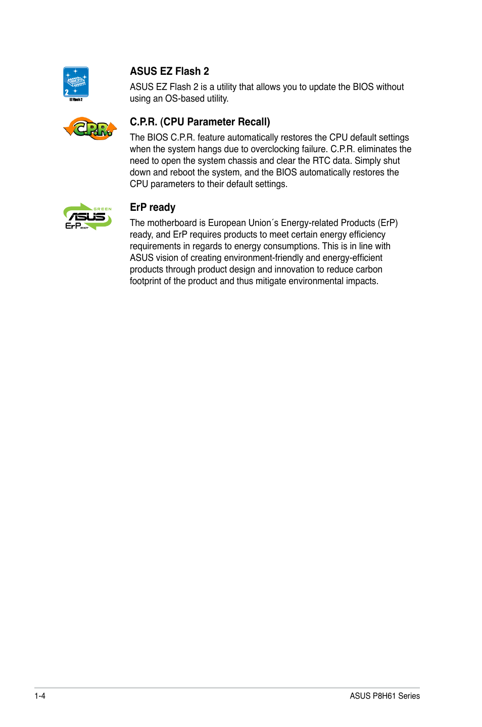 Asus P8H61/USB3 R2.0 User Manual | Page 14 / 70
