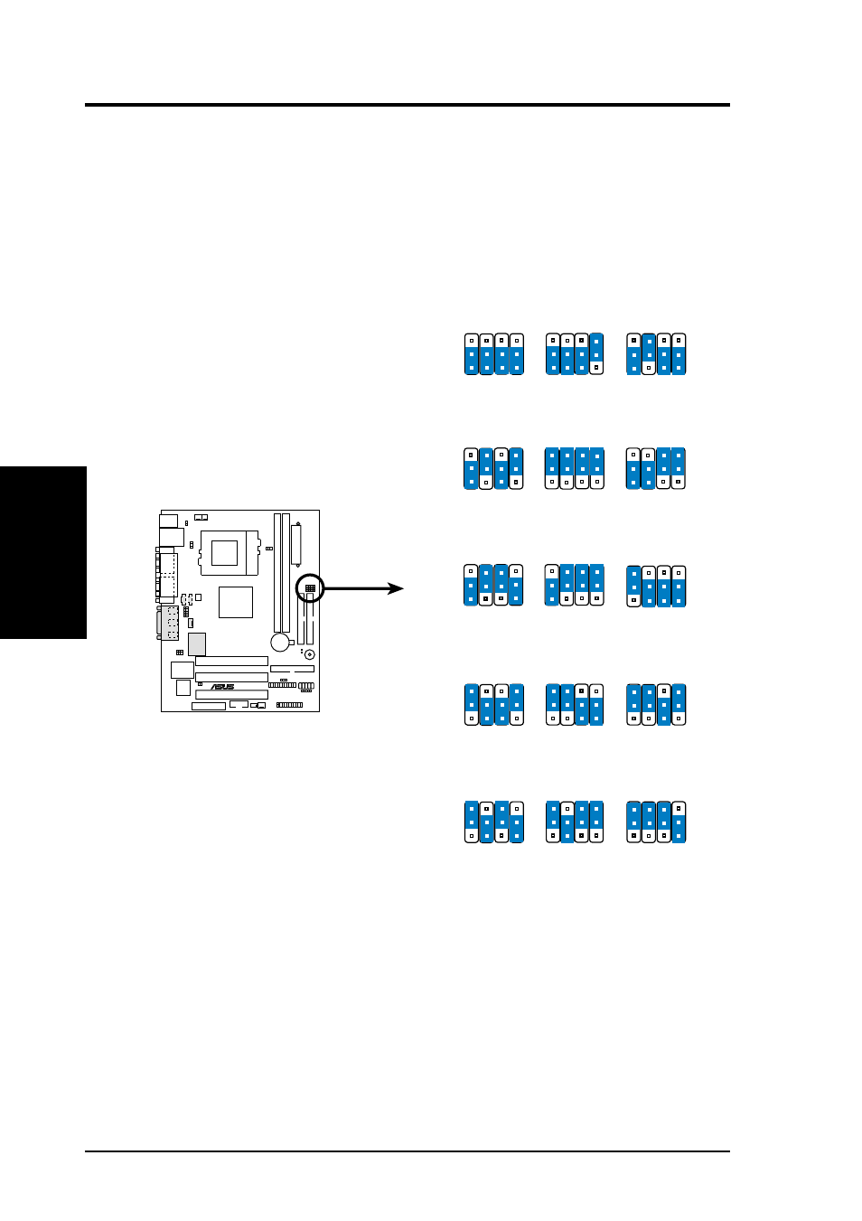 Hardware setup, 18 asus cusi-m user’s manual, Motherboard settings 3. h/w setup | Cusi-m cpu external frequency selection | Asus CUSI-M User Manual | Page 18 / 120