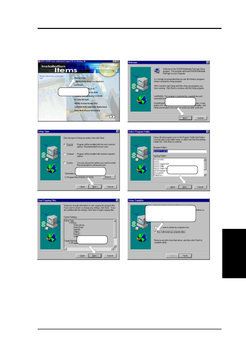 Software setup, 4 display driver | Asus CUSI-M User Manual | Page 77 / 120