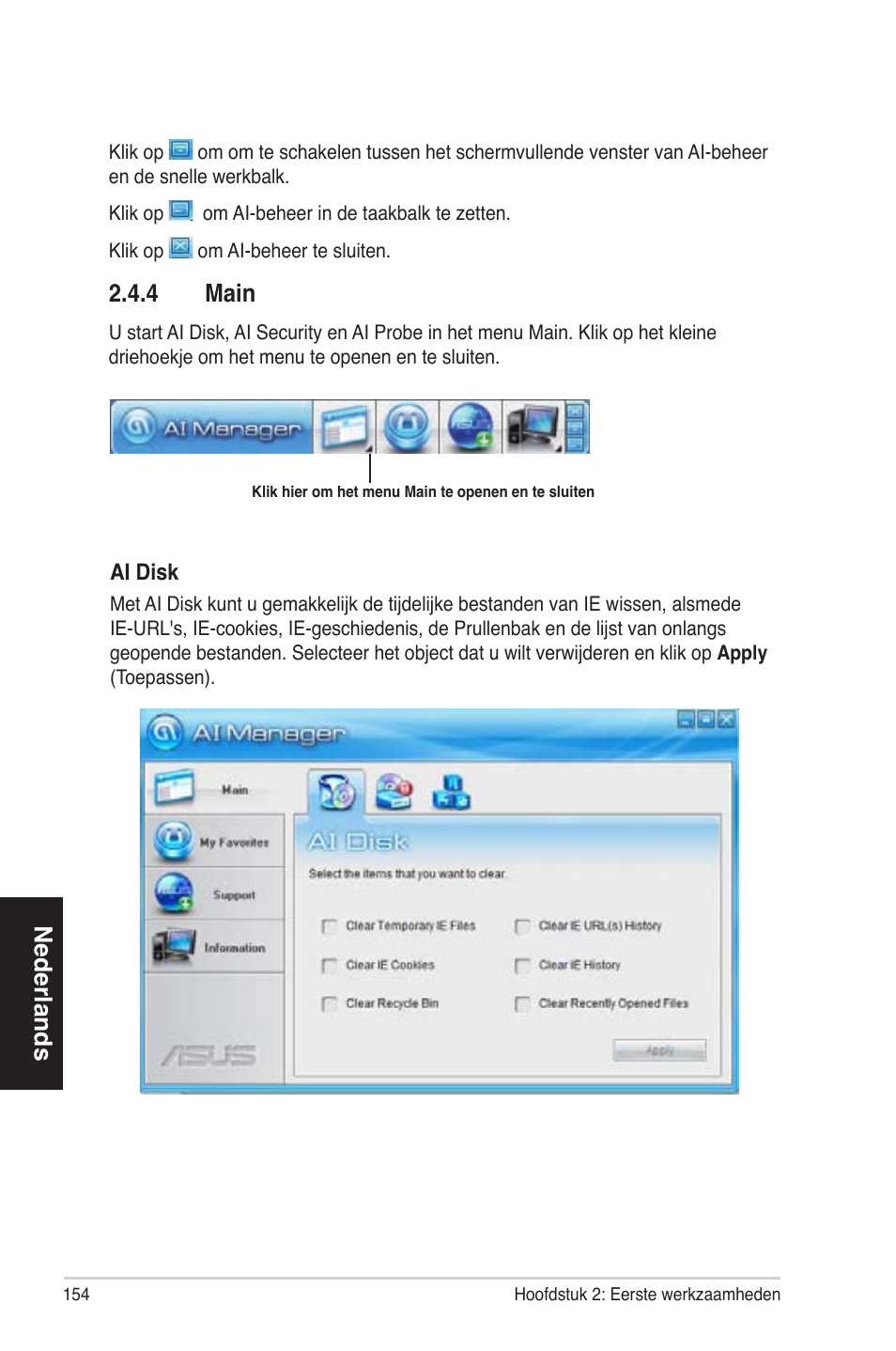 Nederlands, 4 main | Asus BS5000 User Manual | Page 155 / 162