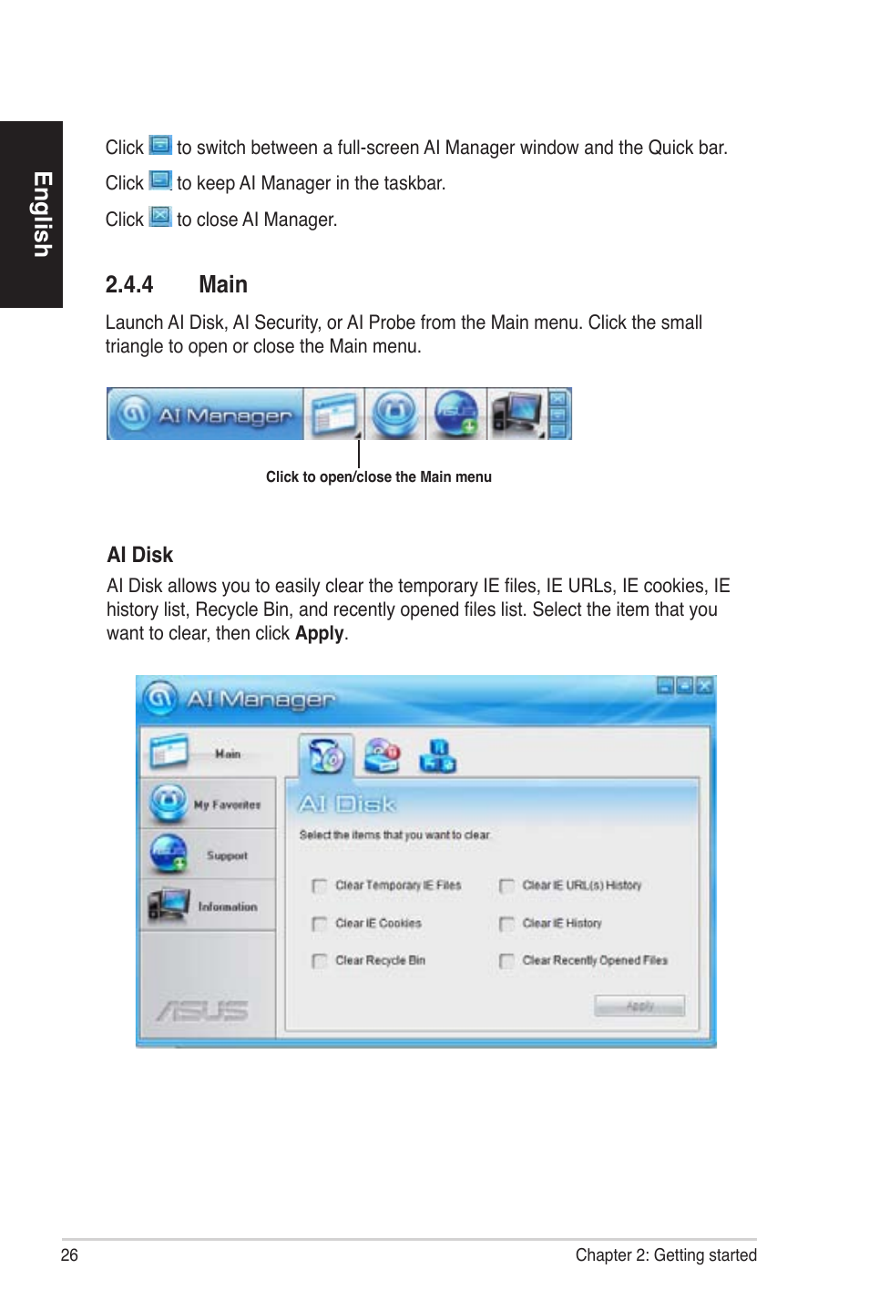 English, 4 main | Asus BS5000 User Manual | Page 27 / 162