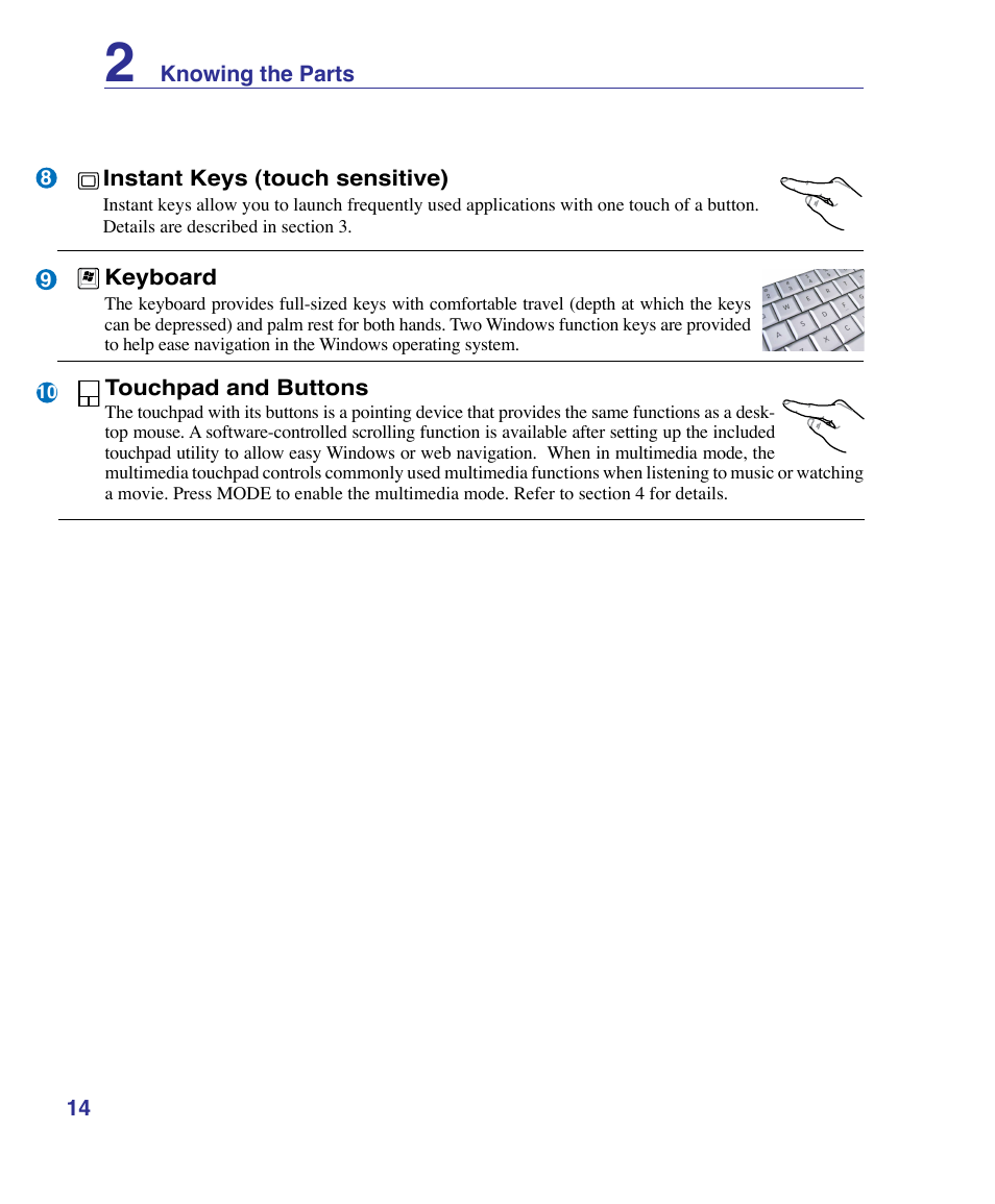 Asus G50VT User Manual | Page 14 / 99