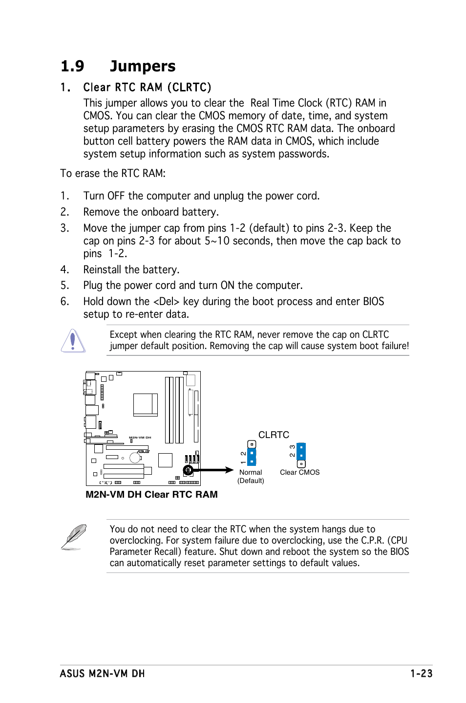 9 jumpers | Asus M2N-VM DH User Manual | Page 33 / 102