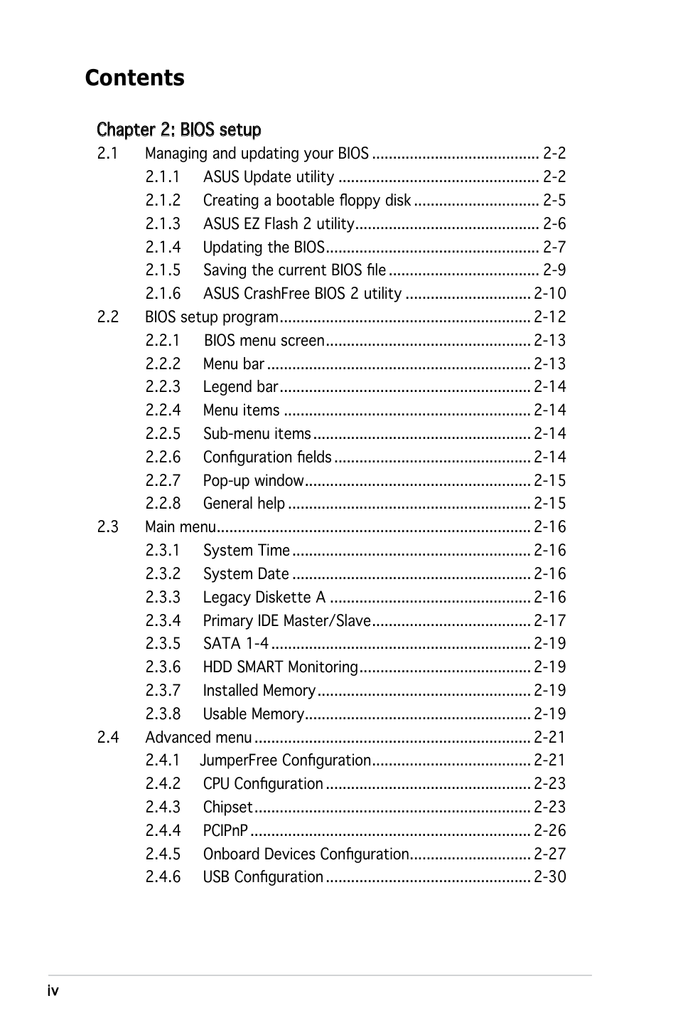 Asus M2N-VM DH User Manual | Page 4 / 102