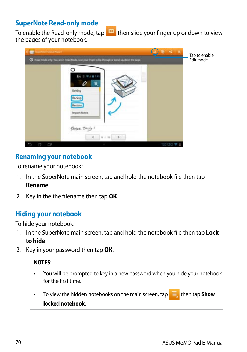 Asus MeMO Pad Smart 10 User Manual | Page 70 / 92