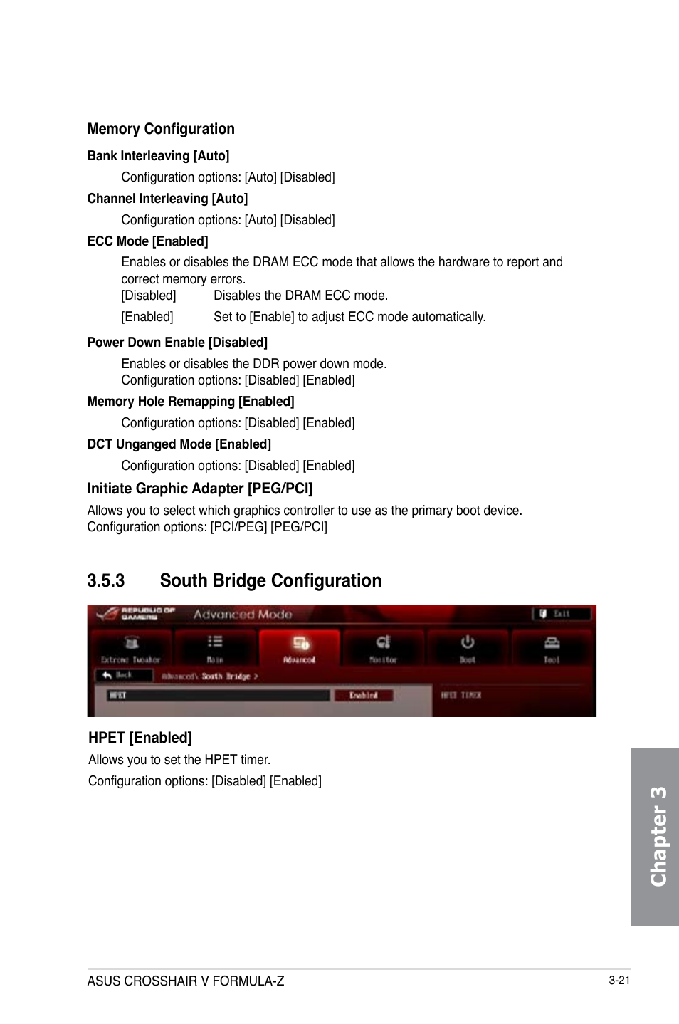 3 south bridge configuration, South bridge configuration -21, Chapter 3 | Asus Crosshair V Formula-Z User Manual | Page 101 / 184
