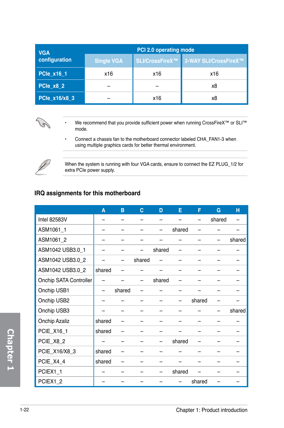 Chapter 1 | Asus Crosshair V Formula-Z User Manual | Page 38 / 184