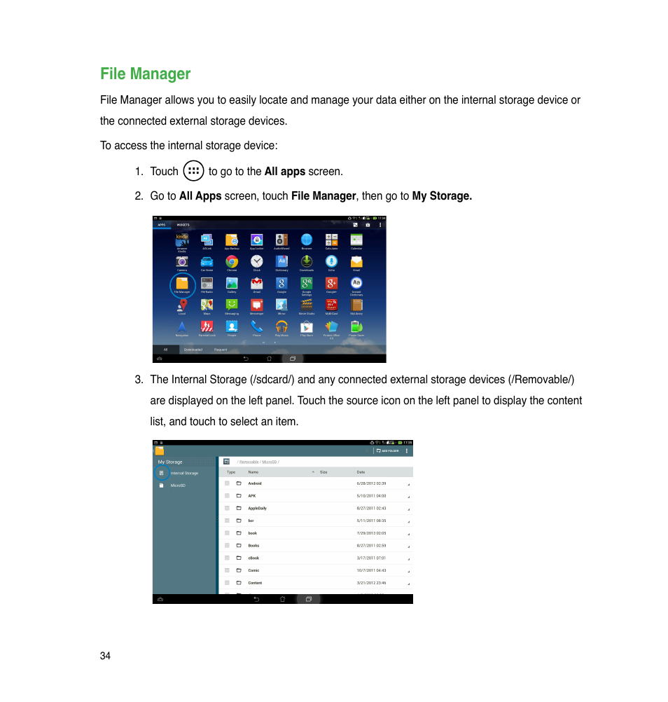 File manager | Asus The new PadFone Infinity User Manual | Page 34 / 69