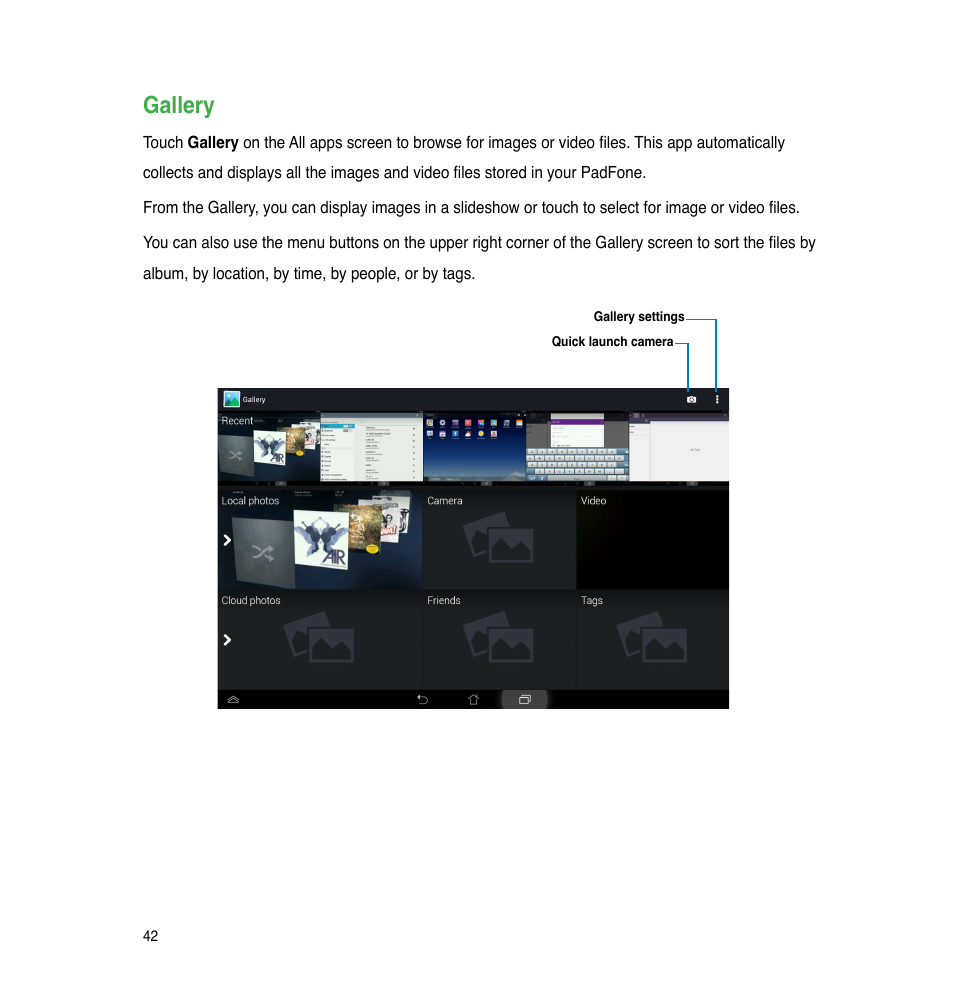 Gallery | Asus The new PadFone Infinity User Manual | Page 42 / 69
