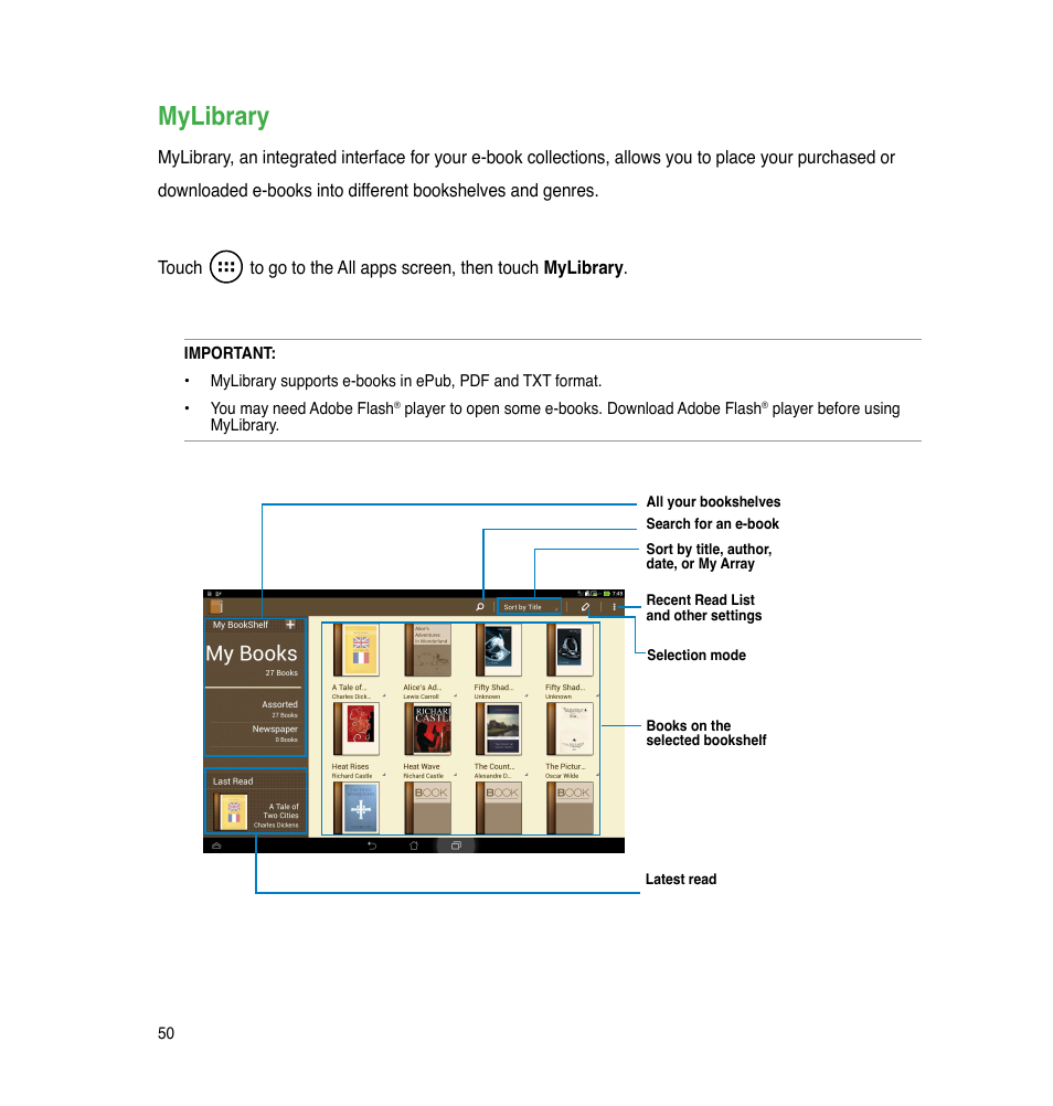 Mylibrary | Asus The new PadFone Infinity User Manual | Page 50 / 69