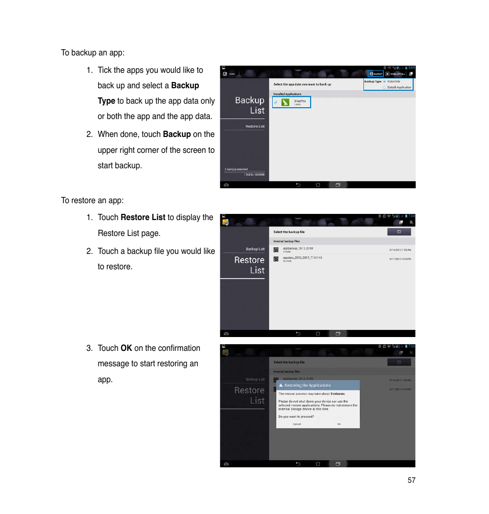 Asus The new PadFone Infinity User Manual | Page 57 / 69