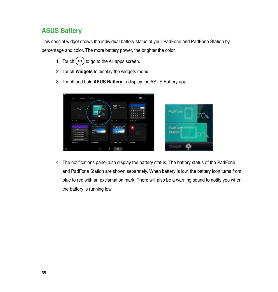 Asus battery | Asus The new PadFone Infinity User Manual | Page 68 / 69