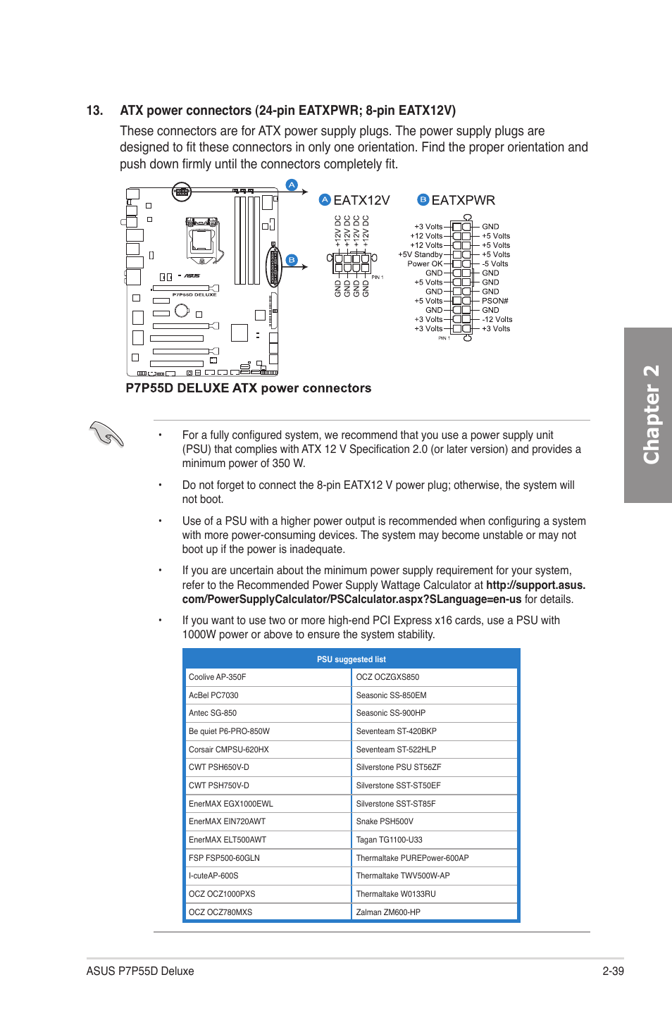 Chapter 2 | Asus P7P55D Deluxe User Manual | Page 59 / 134