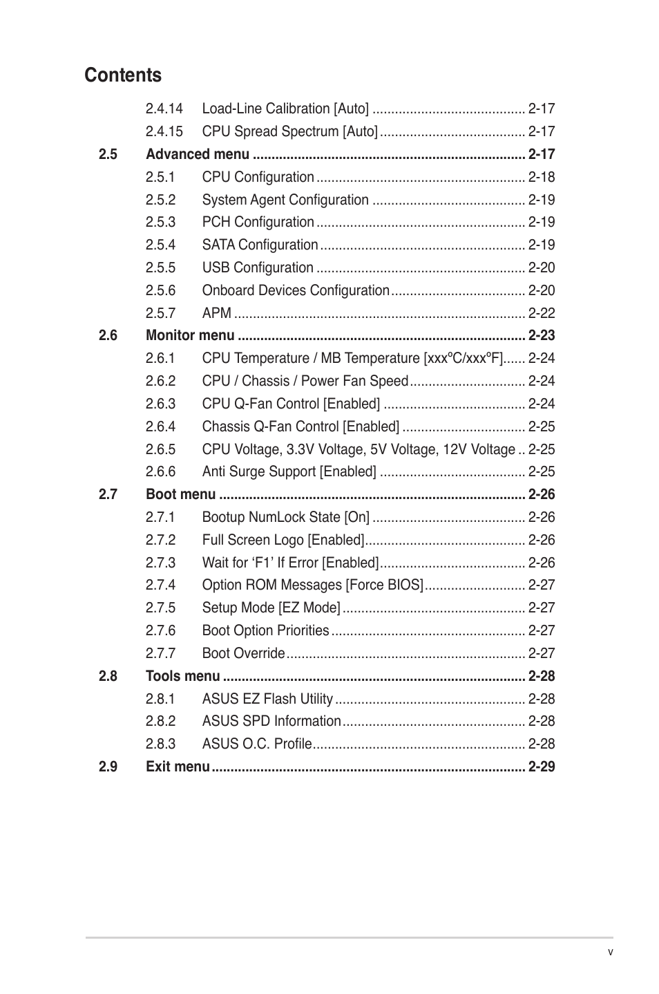 Asus P8Z68-V LX User Manual | Page 5 / 82