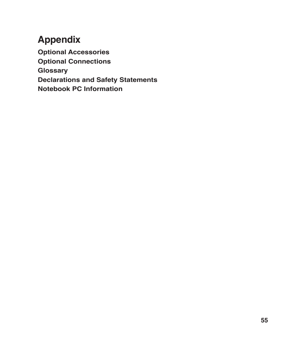 Appendix | Asus R1F User Manual | Page 55 / 77