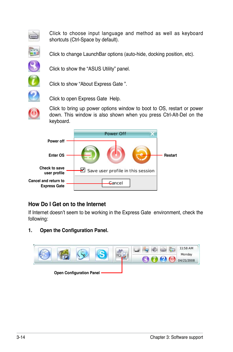 How do i get on to the internet | Asus M2N68-VM User Manual | Page 102 / 106