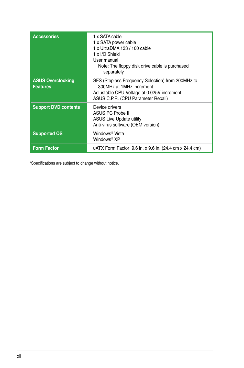 Asus M2N68-VM User Manual | Page 12 / 106