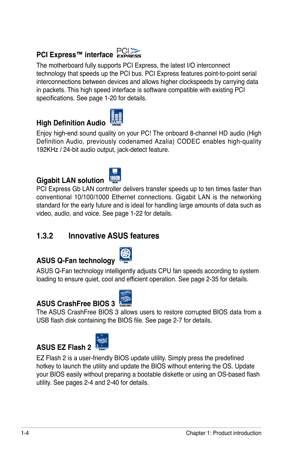 2 innovative asus features | Asus M2N68-VM User Manual | Page 16 / 106