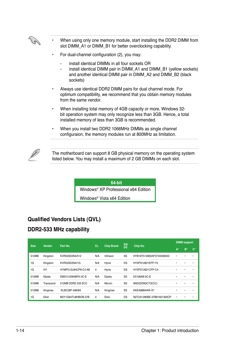 Xp professional x64 edition windows | Asus M2N68-VM User Manual | Page 26 / 106