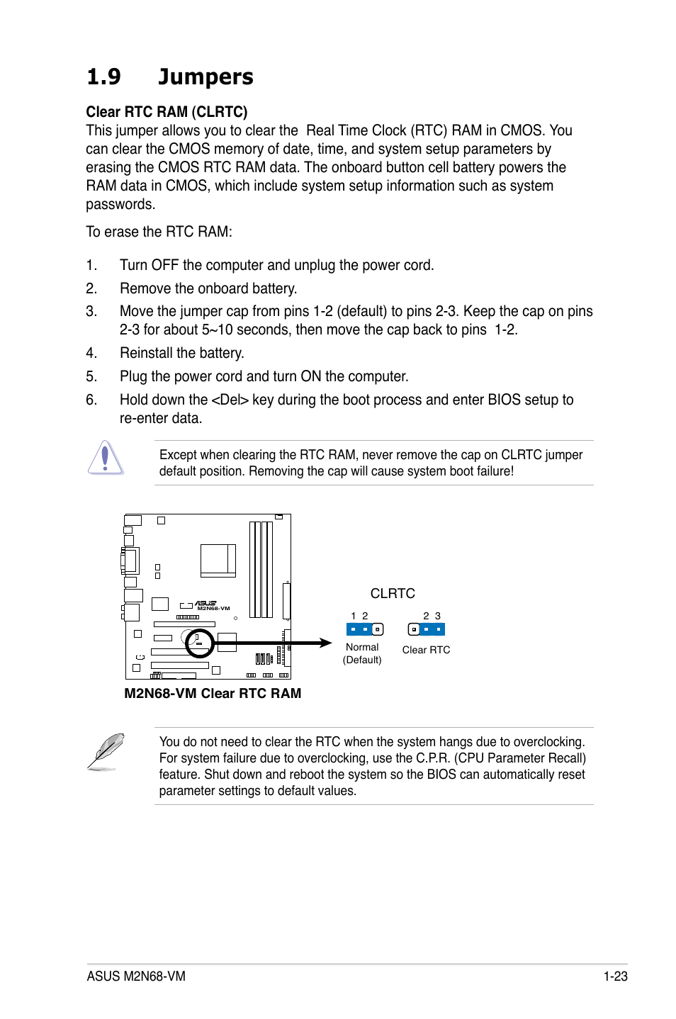 9 jumpers | Asus M2N68-VM User Manual | Page 35 / 106