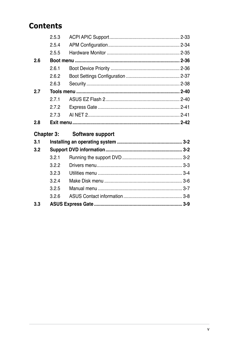 Asus M2N68-VM User Manual | Page 5 / 106