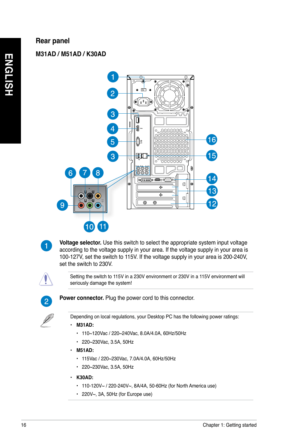 En gl is h en gl is h en gl is h en gl is h | Asus M51AD User Manual | Page 16 / 85