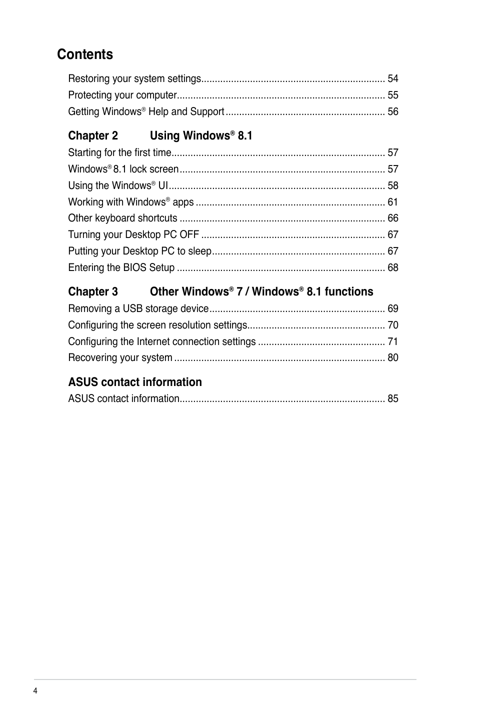 Asus M51AD User Manual | Page 4 / 85