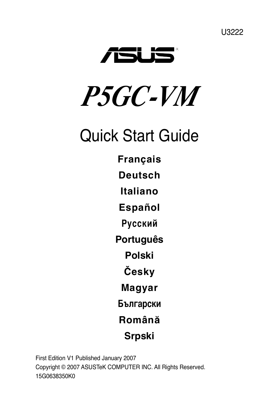 Asus P5GC-VM User Manual | 38 pages