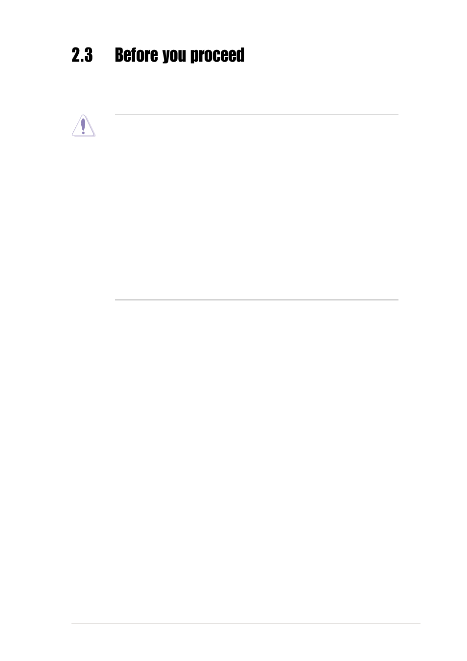 3 before you proceed | Asus P4B-FX User Manual | Page 23 / 112