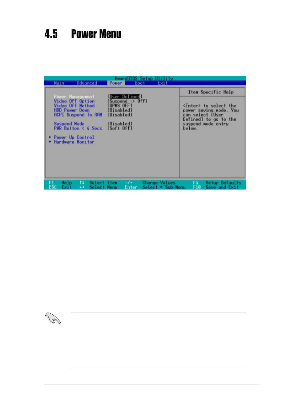 5 power menu | Asus P4B-FX User Manual | Page 77 / 112